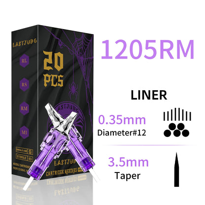 LASTJUDG Tattoo Needles 20PCS Disposable Tattoo Needles RL RS M1 RM Permanent Makeup Tattoo Cartridge Needle For Tattoo Pen