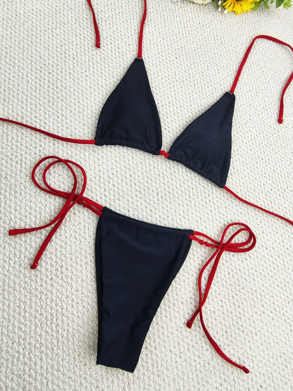 2026 Trikini Thong Bikini String Bandage Swimsuit Women Brazilian Swimwear Female Sexy Bathers Bathing Swimming Swim Suit