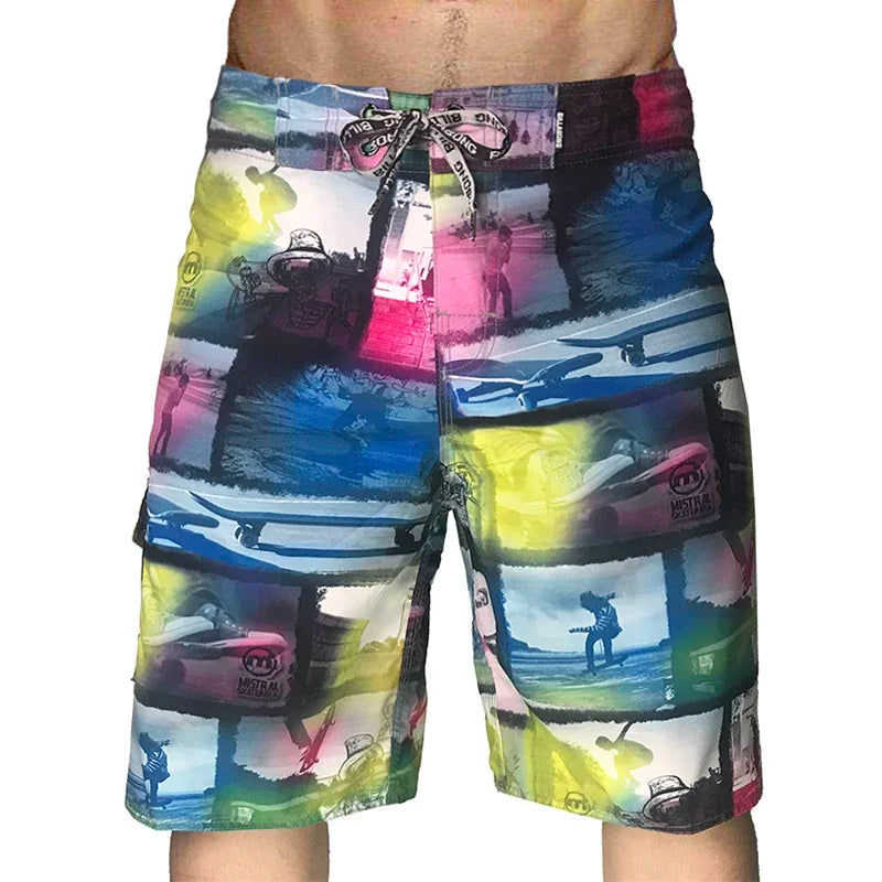 Plus Size Men's Swimming Shorts Board Shorts Bermuda Surfing Swim Shorts Dry Fit Boardshorts Swimwear Trunks Running Beach Pants