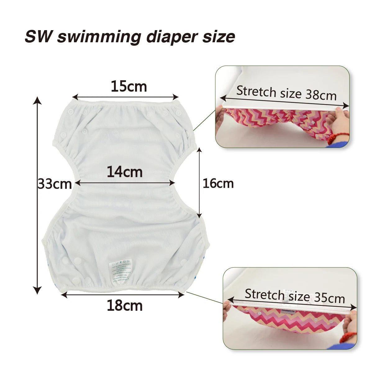 U PICK ALVABABY Swim Nappy Suitable for Swim Classes Fashion Design Reusable Swim Diaper for Baby Under 8 Months