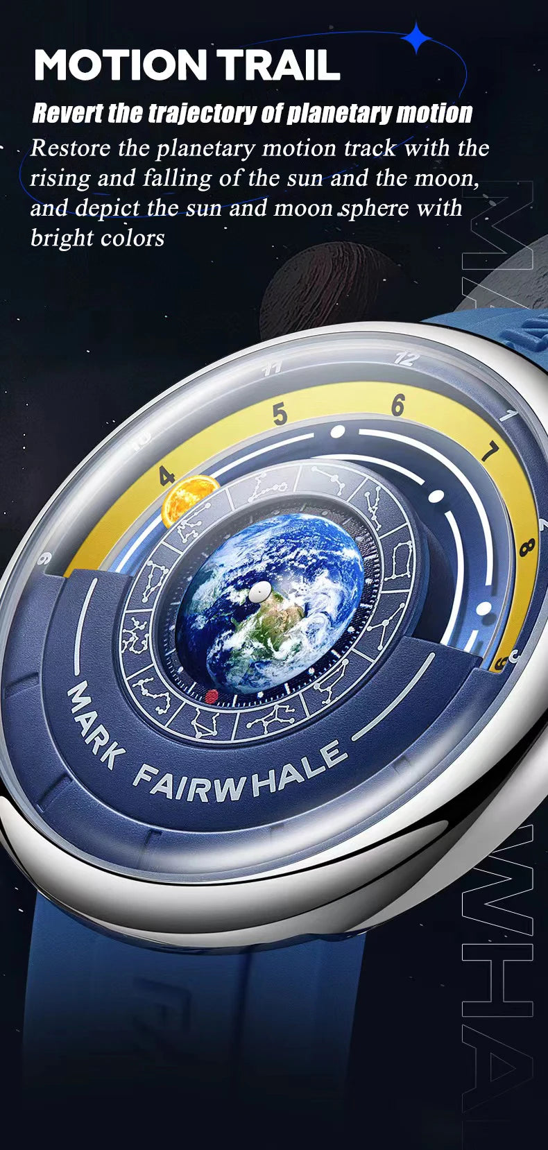 Mark Fairwhale 5700 Luxury Earth Men's 2025 Quartz Watches Sport Waterproof Men Wristwatch Innovative Hands Clocks reloj hombre