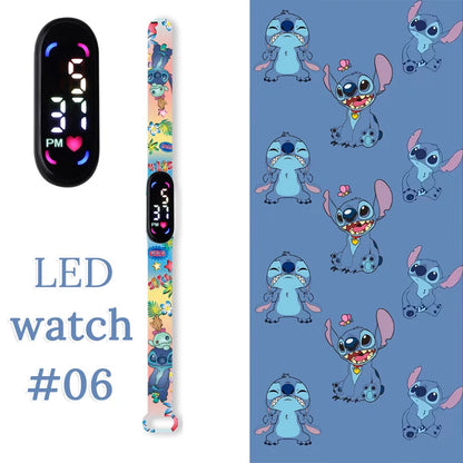 Fashion Stitch Children Watches Girls Waterproof Sport Wristband Women Bracelet  Kids LED Watch Touch Digital Clock