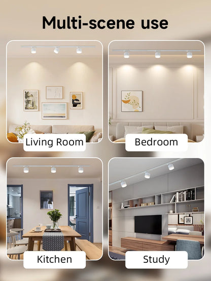 GX53 LED Track Spotlights Replaceable light bulb 110V 220V track Lights for Home Decor Living Room Kitchen Ceiling Lamp Decorate