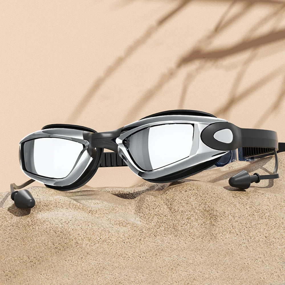 Creative HD Summer Swimming Goggles Anti Fog Waterproof Swim Eyewear Adjustable Silicone Diving Swim Glasses Men Women