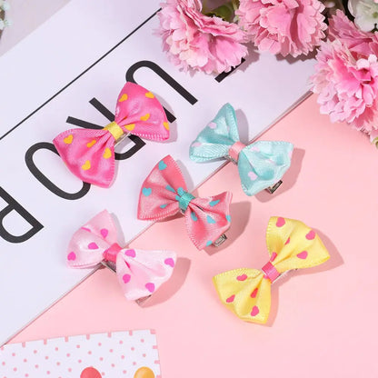 Hair Clips For Dogs Cat Sweet Bow Hairpins Colorful Hair Barrette Puppy Beauty Supplies Pet Butterfly Bows Pet Supplies