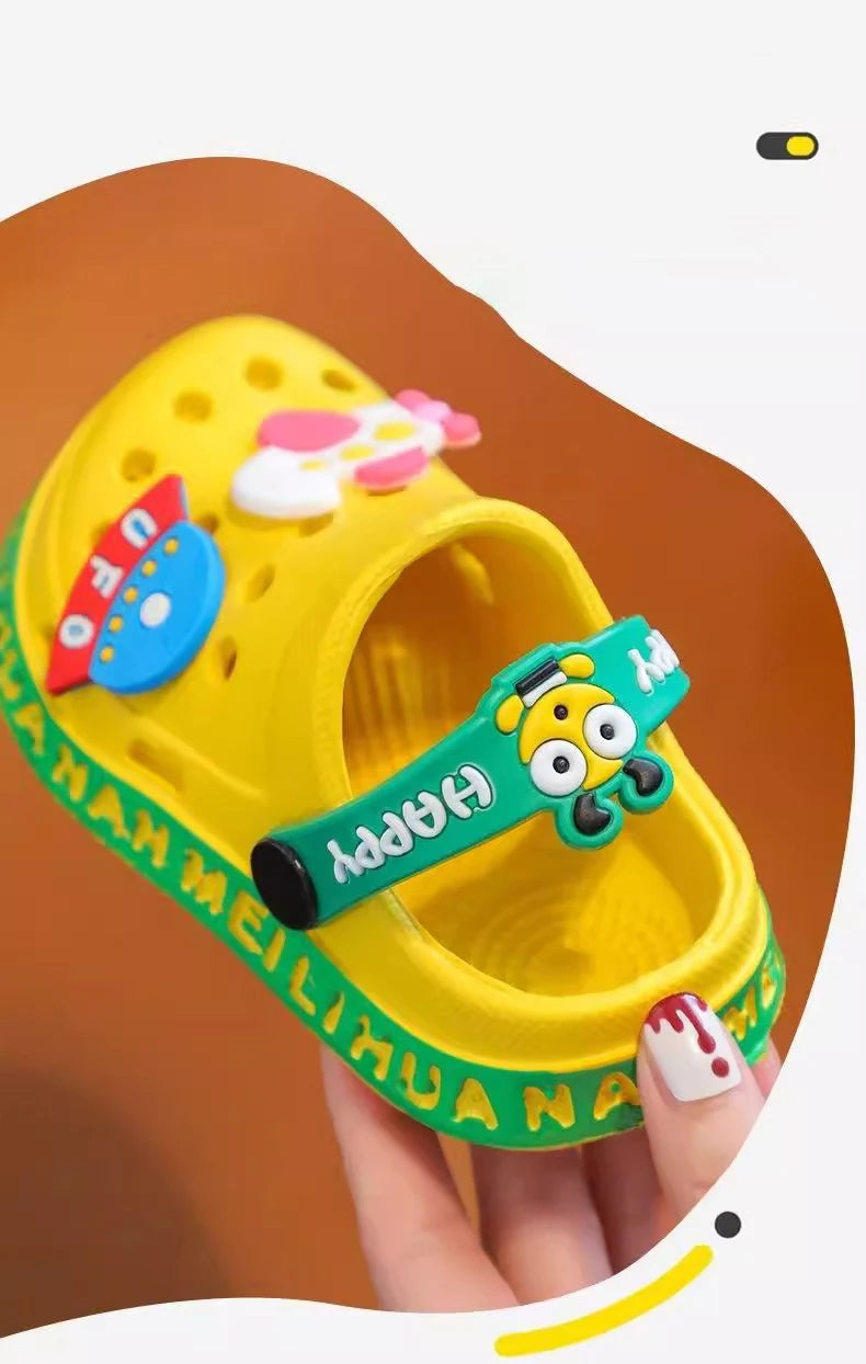 Shoes  Children's  Cartoon Baby Soft-Soled Sandals – Ultra-Light Anti-Slip Infant Closed-Toe Sandals for Boys & Girls Beach
