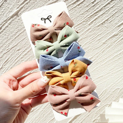 5/7pcs Baby Girl Hair Clips Set Cute Floral Bow Bunny Princess Hairpin for Toddler Girl Lovely Bang Side Clip Hair Accessories