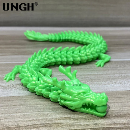 UNGH Multi-Jointed Action Figure Dragon 3D Printed Assembly Movable 13 Body Movable Robot Toys Gifts For Children