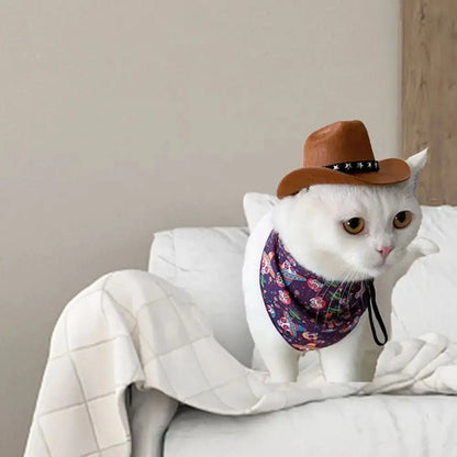 2024 Funny British Pet Dog Hat Star Cowboy Hat Adjustable Dog Costume Top Hat Headwear Pet Hat Dog Cap Pet Sun Hat Pet Supplies