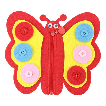Children's Early Education Toys Animals Theme DIY Fabric Material Package Kids Educational Toy Button Buckle Zipper Teaching Toy