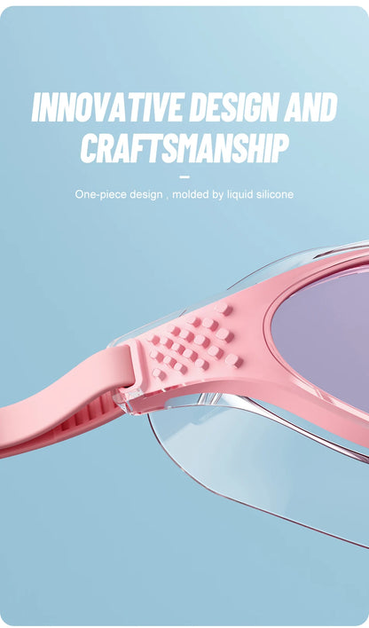 Professional Anti-Fog Men Women Swimming Goggles UV Protection Adjustable Swimming Glasses Large Frame Silicone Pool Eyewear