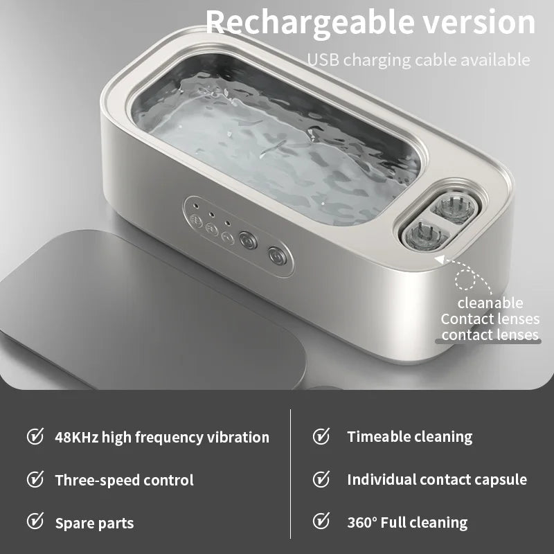Adjustable High Frequency Ultrasonic Cleaning Machine with Double Bin Vibration for Jewelry Full Cleaning Machine for Household