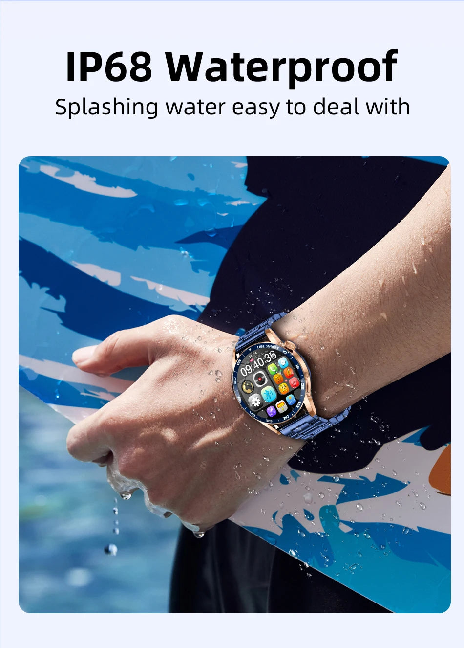 LIGE 2026 Voice Calling Smart Watch Men 1.38" HD IP68 Waterproof Sports Fitness Watches New Man Women Smartwatch For Android iOS