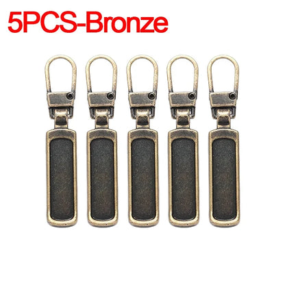 Detachable Zipper Puller Universal Replacement Tab Zippers Head Sliders Repair Kit for Suitcases Bags Clothing DIY Sewing Craft