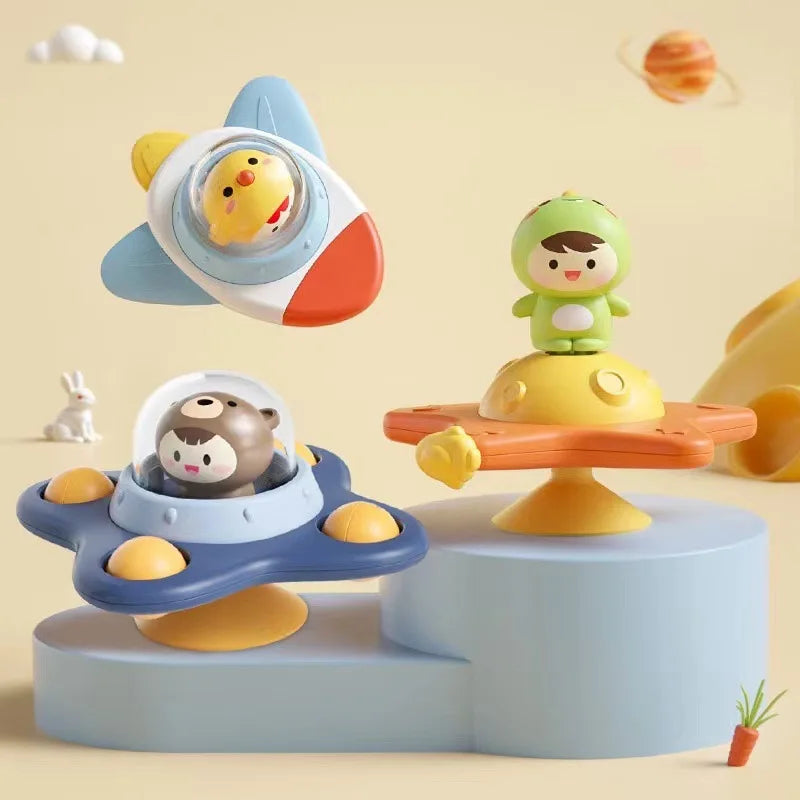 Catoon Bath Toys 6-12-18 Months Baby Toy Suction Cup Spinner Toys for Boys Girls 1 2 3 Years Sensory Toys for Toddler Kids Gift