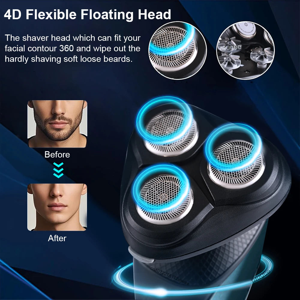 Electric Shaver for Men Facial Beard Hair Remover Chest Nose Hair Trimmer Rechargeable Portable Multifunctional Electric Razor