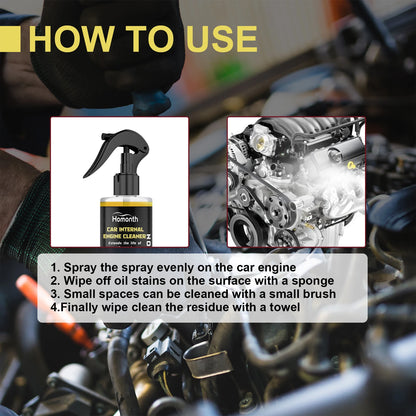 Motorcycle Engine Waterless Foam Cleaner, Heavy Duty Grease Remover, No Wipe Head, Car Engine Compartment Degreaser Tools