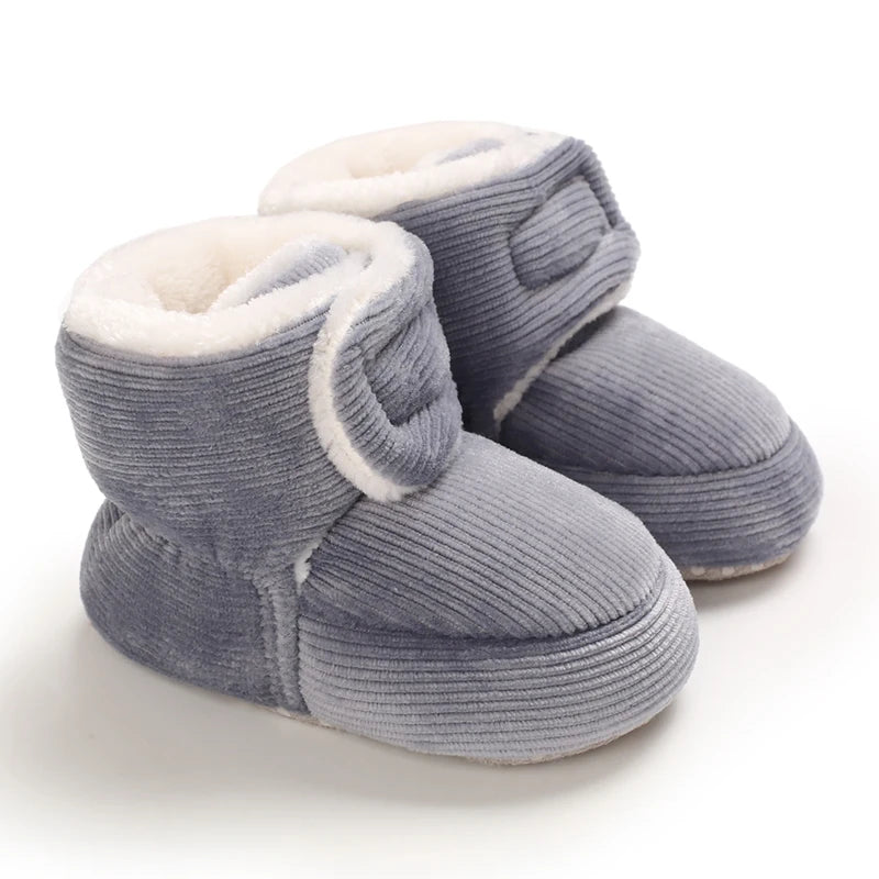 Winter Baby Cotton Shoes Thick Plush Snow Boots Soft Casual Walking Shoes for 0-18 Month Old Comfortable Toddler Footwear