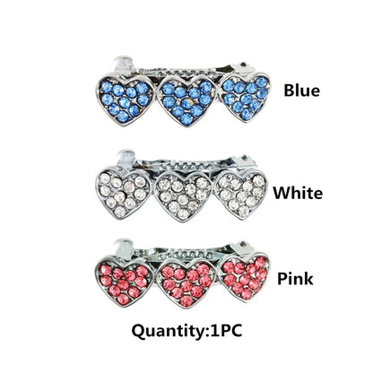 Bling Pearl Dog Collar Small and Medium Dogs Crown Hair Clips Puppy Accessories Doggy Heart and Bone Necklace Pet Supplies