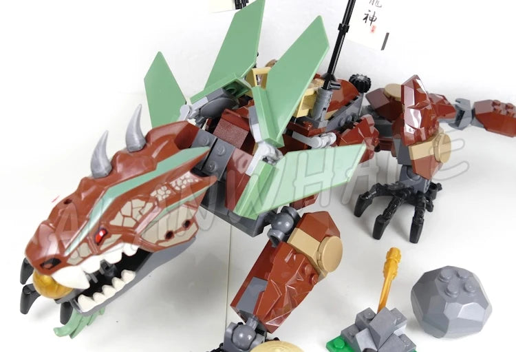 227pcs Shinobi 2011 Season Earth Dragon Defense Smashing Tail Armored Wings 2509 Building Blocks Toys Compatible With Model