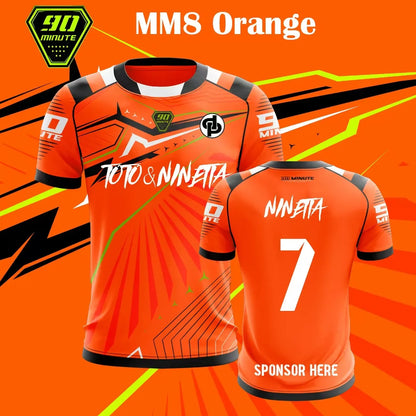 90 Minute Series MM9 JUL Football Shirt for Men, Summer Outdoor Sport Quick-Drying Jersey, Fitness Training T-shirt