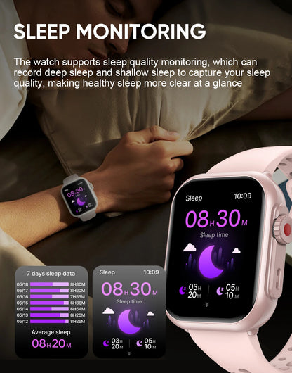 LIGE New 1000mAh Big Battery Smart Watch Full Touch Bluetooth Call Men's Watches 100+ Sports Mode Heart Rate Monitor Smartwatch