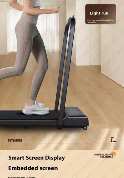 Household Flat Treadmill Indoor Mini Folding Silent Electric Shock-absorbed Flat Treadmill Simple Walking Pad Fitness Equipment