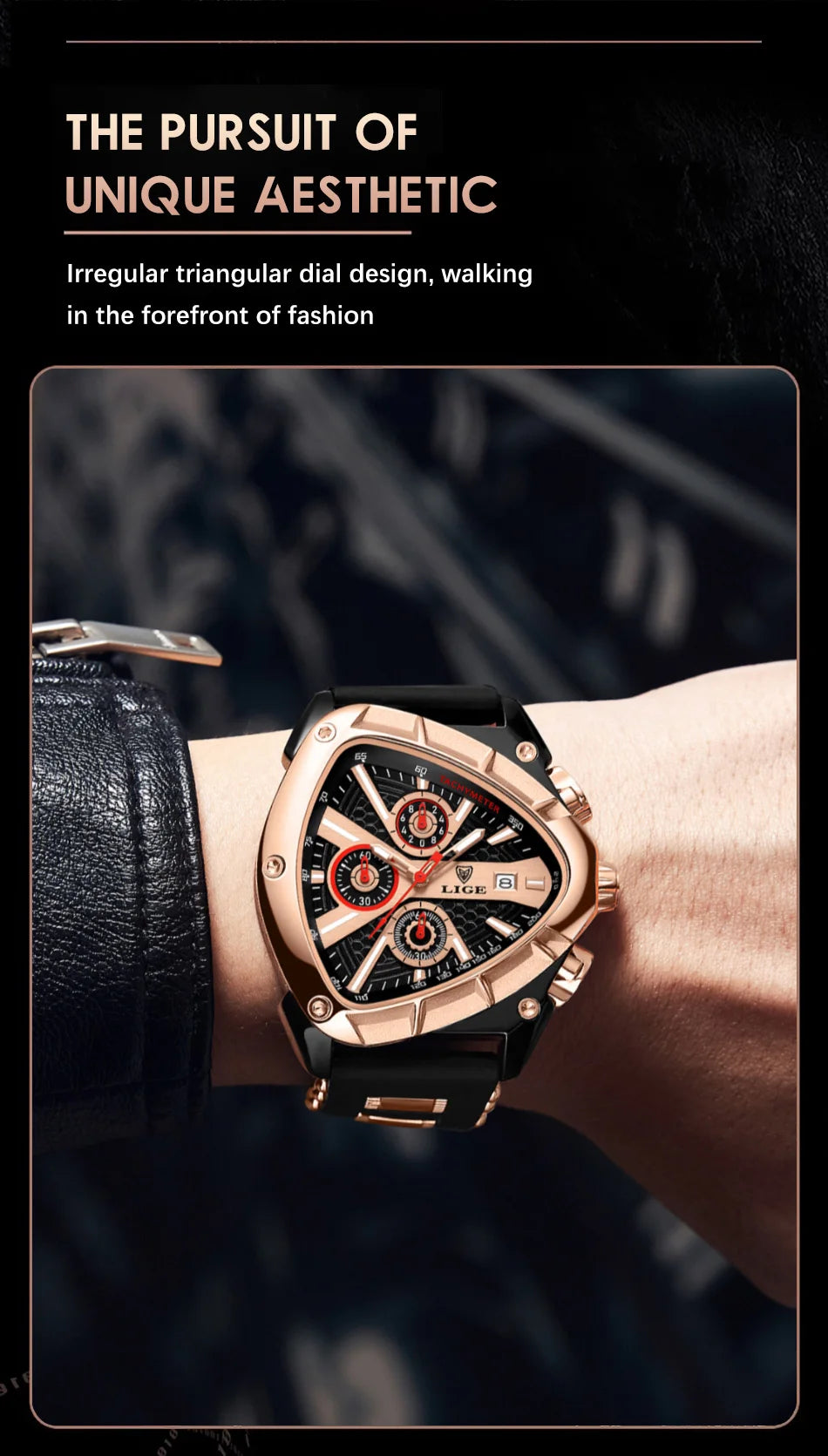 LIGE Original Luxury Men Watch Waterproof Sport Mens Quartz Wrist Watches Business Big Dial Wristwatches Relogio Masculino+BOX