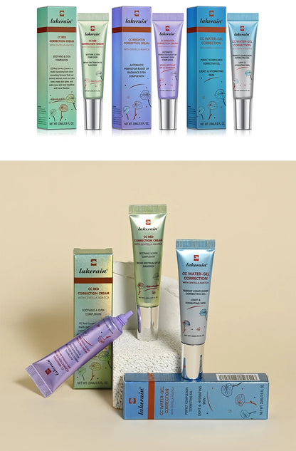 Correcting CC Cream Foundation Moisturizing Waterproof Even Skin Tone Base Makeup Lasting Conceal Pores CC Cream Primer Cosmetic