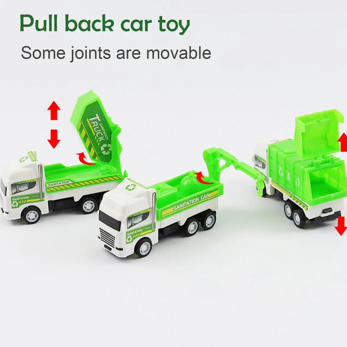 1pc Kids Toys Car Inertia Sanitation Truck Pull Back Plastic Model Engineering Vehicle Fire Engine Boys Toys For Children G L8y6