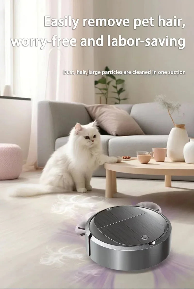 Long battery life Automatic Sweeping Robot Portable Mini Home Vacuum Cleaner USB Rechargeable Wet Dry 3-in-1 Sweeping Machine