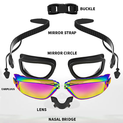 Creative HD Summer Swimming Goggles Anti Fog Waterproof Swim Eyewear Adjustable Silicone Diving Swim Glasses Men Women