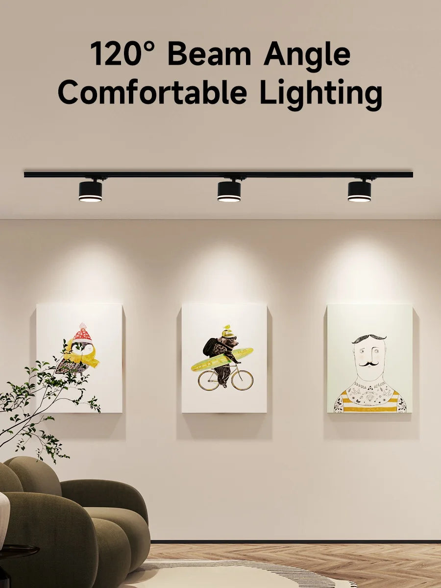 GX53 LED Track Spotlights Replaceable light bulb 110V 220V track Lights for Home Decor Living Room Kitchen Ceiling Lamp Decorate