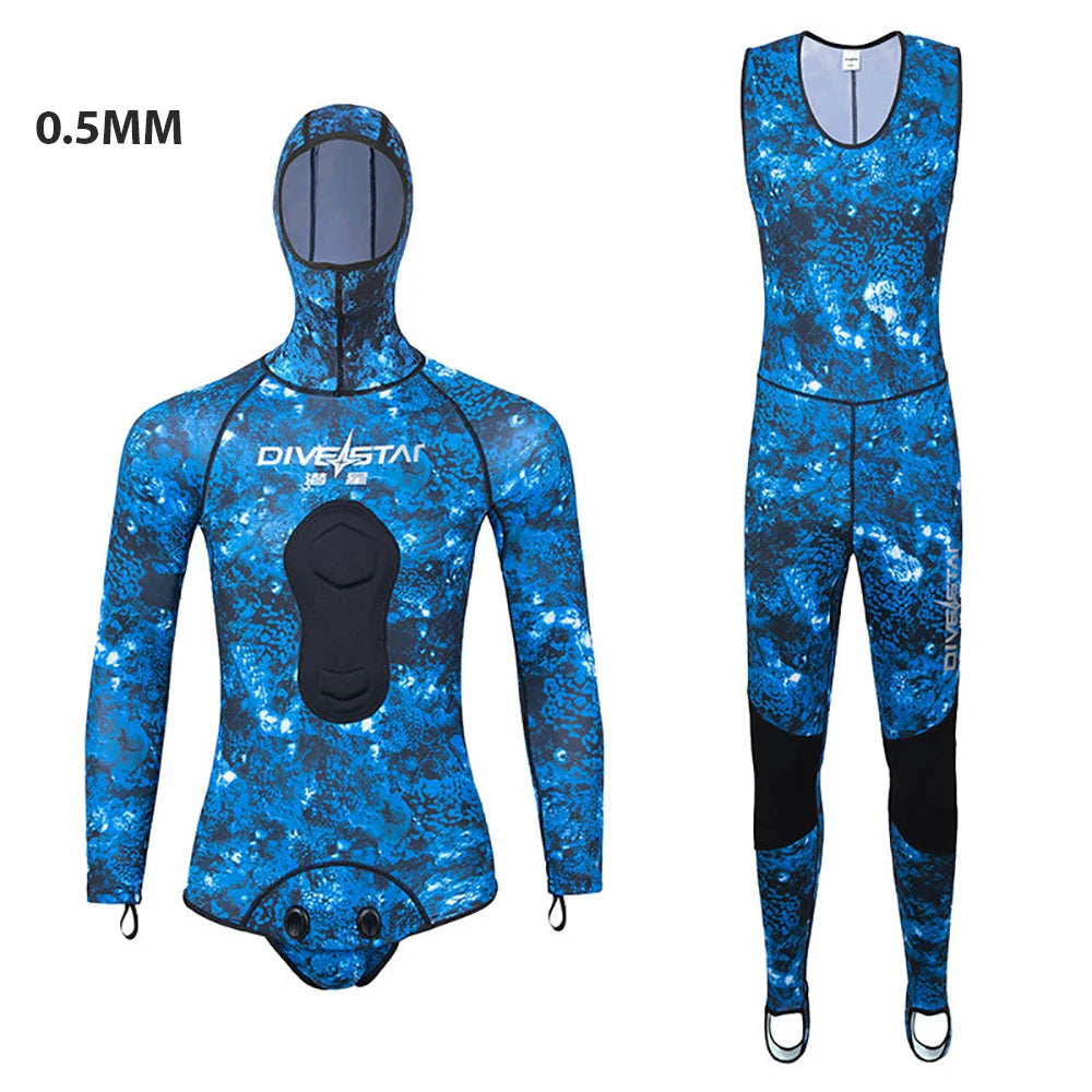 0.5MM Lycra Swimsuit Women Men Summer Suits Fishing Diving Surfing Snorkeling Kayaking Camouflage Adult Full Body