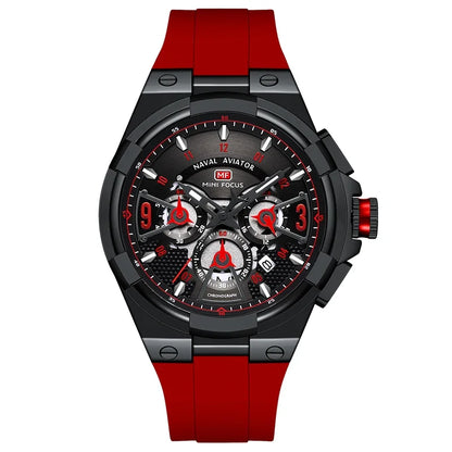 MINI FOCUS Multifunction Quartz Watches for Men Top Brand Luxury Silicone Sport WristWatch Man Clock Fashion Chronograph Watch