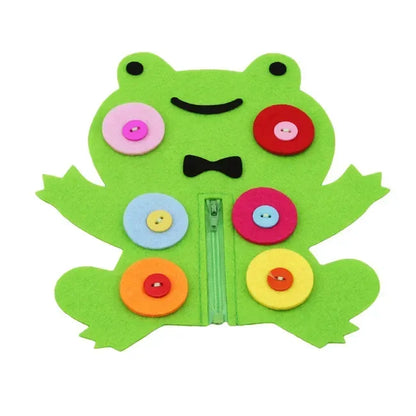 Children's Early Education Toys Animals Theme DIY Fabric Material Package Kids Educational Toy Button Buckle Zipper Teaching Toy