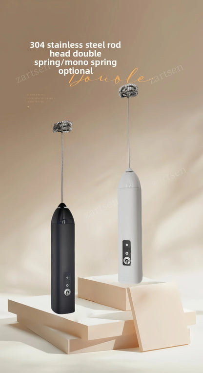 MINI Milk Frother USB Rechargeable 3 Speeds Foam Maker Coffee Whisk Mixer Electric Handle Blender Egg Beater Hot Cooking Tools
