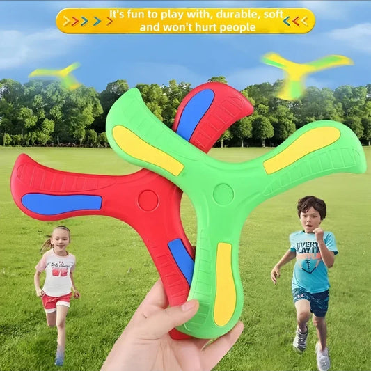 1PC Boomerang Children's Game Pet Toy Parent Child Interactive Toy Educational Outdoor Stress Relieving Toys Spinning Frisbee
