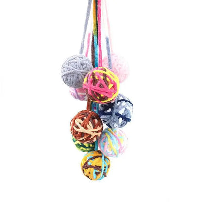 Interactive Cat Toy Balls with Bell And Wool Yarn - 1/3/5/10PCS Set for Indoor Self-Entertainment Chewable Pet Play Balls