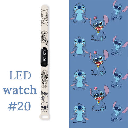 Fashion Stitch Children Watches Girls Waterproof Sport Wristband Women Bracelet  Kids LED Watch Touch Digital Clock