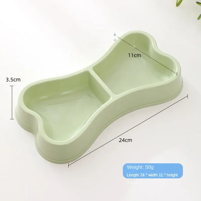 Pet Supplies Double Bowl Dog Food dog bone shaped pet double bowl maca keel shaped dog double bowl pet bowl