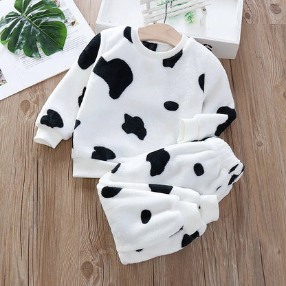 Children's Pajama Sets Bear Tops + Pants 2Pcs Kids Pajamas Winter Girl Clothing Sets 2 To 6Years Children Clothes Boys Sleepwear