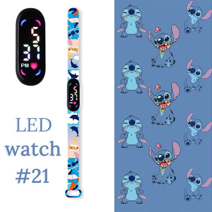 Fashion Stitch Children Watches Girls Waterproof Sport Wristband Women Bracelet  Kids LED Watch Touch Digital Clock