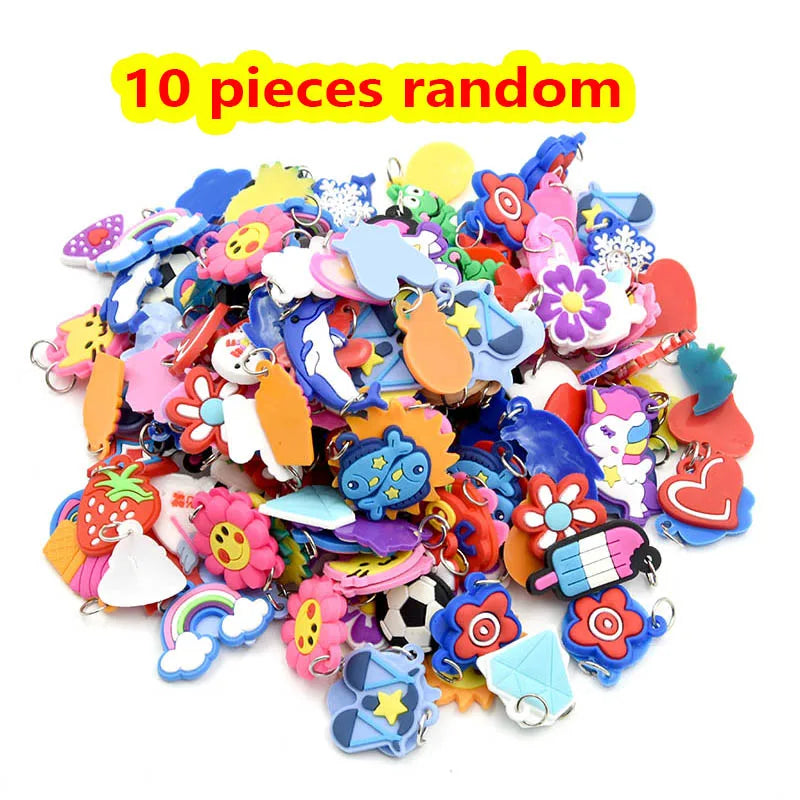 600Pcs New ColorTransparent  Fluorescence Glow Bracelets Making Supplies DIY Rubber Loom Bands Wrist Necklaces Child Party Toys