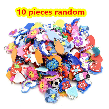 600Pcs New ColorTransparent  Fluorescence Glow Bracelets Making Supplies DIY Rubber Loom Bands Wrist Necklaces Child Party Toys