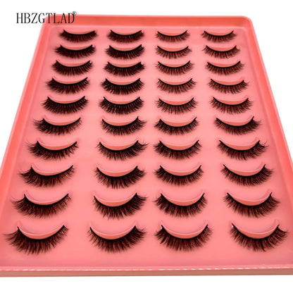 Mix 20 Pairs Eyelashes 3D Mink Lashes Fluffy Soft Wispy Natural Eyelash Extension Reusable Lashes Mink False Eyelashes Makeup