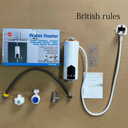 5500W 220V 110V Electric Instant Water Heater Tankless Kitchen Home Bathroom Shower Fast Hot Water LCD Digital Display 히터 순간온수기
