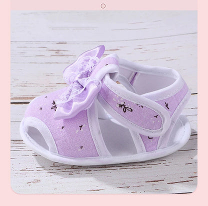 New Children Summer Clogs 0-18M Flower Newborn Infant Baby Girl Princess Bowknot Sandals Toddler Soft Crib Walkers Casual Shoes