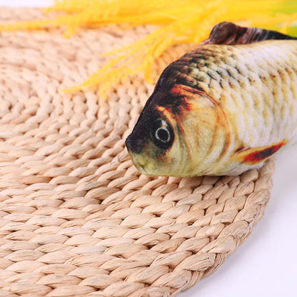 Cat Toy Training Entertainment Fish Plush Stuffed Pillow Simulation Fish Cat Toys Fish Interactive Pet Chew Toy Pet Supplies
