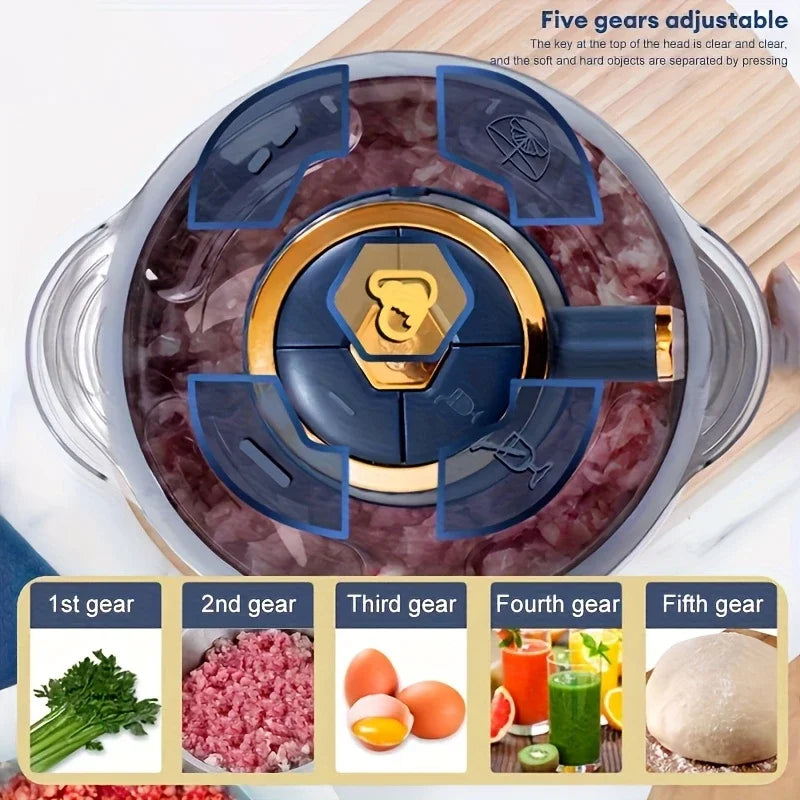 304 Stainless Steel Multifunctional Electric Food Processor 2L 3L 5L Meat Grinder Mincer Vegetable Chopper Slicer 220V EU Plug